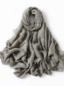 1 Piece Fashion Style Women Scarf Wrap Leaf Bronzing Shawls Headband Fantastic Crinkle Viscose Hijab