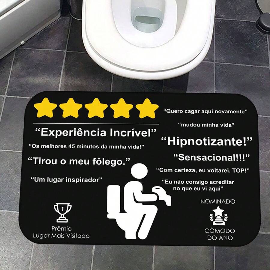 Rubberized Bathroom Rug With Fun Prints 40x60 - Assessment - View 1