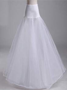 1pc Wedding A-Line Mesh Petticoat With Steel Hoops, Double Layer Stiff Mesh Underskirt, Waist-Cinching A-Line Silhouette, Suitable For Wedding Dress/Gown Lining
