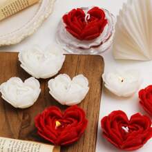 Love Roses Heart-Shaped Flower-Scented Candle, Valentine's Day Gifts, Decorative Candle, Birthday Candles, Aromatherapy Candle Handmade, Long Burning, Highly Scented, Suitable For Wedding Decor, Proposal, Holiday, Festival, Party, Home Decoration, Room Decor, Perfect Gift For Women, Lover, Bestfriend Gifts, Winter Gift, Candles Cute, Aromatherapy Candle, Candles Home Decoration, Candle Centerpiece, Mother's Day Graduation
