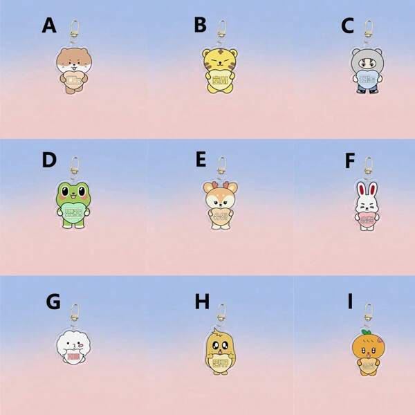 Populaire groep Idol Acryl Sleutelhanger Cartoon Dier Serie Boy Band Caracters Sleutelhanger Hanger Decoratie Accessoire Ornament Sieraden
