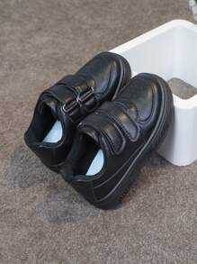 1 Pair Infant/Toddler Versatile New Soft Bottom Fashion Casual Thick Sole Sneakers, Suitable For Outdoor, School, Party, Vacation, All Seasons - Black - View 8