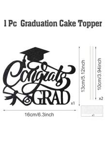 1 stuk taarttopper met afstudeerthema, decoratiebenodigdheden voor afstudeerfeesten 2025, cupcakedecoratie voor afstudeerfeesten, taartversieringen voor de afstudeerceremonie, decoratie voor taarttoppers voor afstudeerfeesten, bedankjes voor afstudeerfeesten