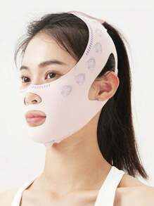 1 件可重复使用的女士粉色睡眠面膜，弹性轻质瑜伽面部护带