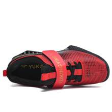 Men's Professional Non-Slip Weightlifting Shoes, Bracing High-Top Squat Deadlift Sneakers With Hook And Loop Strap