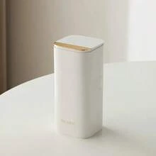 带盖防水化妆笔眼影刷收纳盒，4格大容量自动升降化妆刷架，化妆刷架收纳盒，可调节塑料化妆品收纳盒，防潮、防污、防淋水化妆刷收纳盒，适用于梳妆台、浴室台面