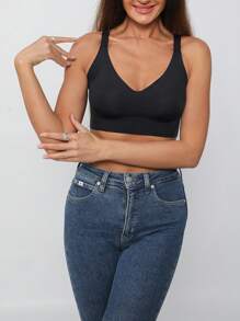 1 pezzo Reggiseno invisibile adesivo senza cuciture per donne, con strisce di gel e supporto morbido, reggiseno push-up invisibile