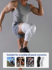 VBOSI 1 chiếc ống bảo vệ đầu gối dày dặn, dạng tổ ong, unisex - Ống bảo vệ đầu gối nén chống va chạm, thích hợp cho bóng rổ, bóng chuyền, bóng đá và các môn thể thao khác, phụ kiện phòng tập, miếng đệm đầu gối thể thao, miếng đệm đầu gối tập thể dục. - Nhiều màu - Xem 3