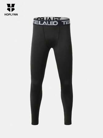 HOPLYNN Tween Boy 1 条装青少年压缩紧身裤运动打底裤适合跑步曲棍球篮球