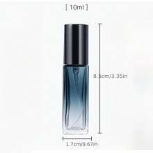 3pcs Portable Twist-Up Nano Perfume Moisturizing Bottle, 10ml Square Glass Gradient Spray Perfume Sample Bottle