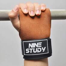 MEIYIXING Cowhide Padding Protect Palm Hand Lifting Grip Pad Gym Adjustable Wrist Straps For Weight Lifting Power Grip Gym Gym Wristbands Accessories - Multicolor - View 3