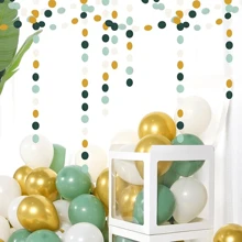 30 个 5 英寸金色和白色乳胶气球套装，新娘送礼会，生日，热带丛林主题婚礼，单身派对，订婚，圆形乳胶气球，持久，生日派对装饰品 - 彩色 - 查看 5