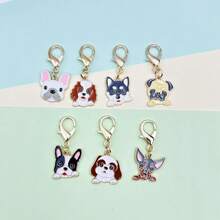 7pcs/Set Cartoon Dog Keychain Set, Alloy With Gold Carabiner Clips, Cute Pet Charms, Great For Backpacks, Birthday, Dog Accessories Car Accessories Bag Charm Backpack For School Goth Y2k Christmas Gift Ideas Bag Accessories Lanyards With Id Holder Car Accessories Bag Charms Car Teacher Friend Sister - 7 Dogs - View 1