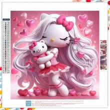 Sanrio 5D DIY Diamond Painting Kit, Cartoon Karakter Mozaïek Puzzel Inclusief Hello Kitty Ontwerp, Biedt Interessante Diamond Art Ervaring, Beste Cadeau Voor Familie En Vrienden