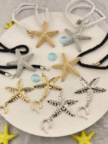 3 件套海星首饰套装 - 锌合金吊坠耳环和女士吊坠项链、海滩度假首饰、夏季防水首饰礼物、波西米亚风海洋主题首饰，适合日常装扮、生日母亲节 - 風格3 - 查看 2