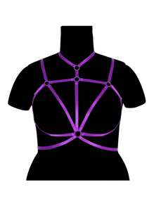 Plus Size Women Elastic Bandeau Bra, Seamless Hollow Out Design - Multicolor - View 10