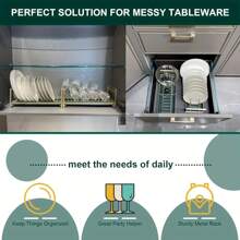 Small Dish Drying Rack, Compact Dish Rack Sink Drying Rack With Silicone Mat, Dish Drainer Dish Organizer,Dishes Holder Space Saving Slim Plate Rack For Kitchen Counter & Over Sink