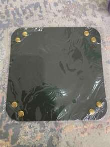 1 pieza Bandeja de joyería para anillos, aretes y pulseras; organizador de almacenamiento para mesa de noche y cómoda; bandeja recolectora para reloj y monedas; soporte para teléfono y llaves con palabras en inglés doradas impresas, regalo para el Día de San Valentín