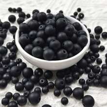 4-12 毫米 AAA 天然石哑光黑玛瑙华丽圆形散珠隔珠适用于制作珠宝 DIY 独特手链项链耳环配饰男士礼物 - Stone Beads - 查看 6