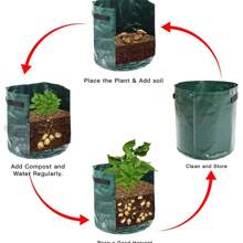 1pc PE Potato Planting Bag Vegetable Plant Nursery Bag Growth Bag Cultivation Bag Planting Pot