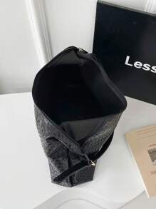 Fashionable Oversized Shoulder Women Tote Handbag, New Design High Quality - Black - View 9