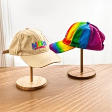 优质木制帽架，服装和珠宝店商业帽子展示架，卧室衣橱帽子架，性别揭秘派对，生日、婚礼、派对的完美选择，送给同事、朋友和家人的完美礼物，返校礼物 - 彩色 - 查看 6
