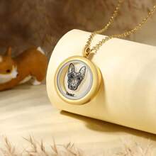 Customized Pet Portrait Memorial Urn Necklace, Personalized Pet Urn Necklace, Pet Urn Jewelry, Dog Memorial Gift, Pet Memorial Jewelry Necklace With Dog Hair/Fur, Memorial Gift With Pet Portrait Carving, Cat Memorial Gift