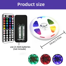 NBBUFF 3.28ft-98.4ft LED Strip Lights For Bedroom Room,With 44Key Remote, Flexible Use,Adjustable Color Flashing Speed,6 DIY Modes,Very Easy To Install,For Ceiling, Party Atmosphere Lights ,Festive Atmosphere Lights,Holiday Gifts