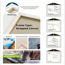 1 Pc, Logo Design, Original, Canvas, Wall Art, Living Room Wall Decor, Bedroom, Bathroom, Framed Wall Newspaper, Art Prints, Wall Art, Home Decor, Holiday, Gifts. Home Decoration Festivals 3 - Multicolor - View 7