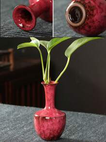 1pc Modern Minimalist Crackle Glaze Ceramic Vase, Dry Flower Decor Ornament, Creative Home Decor For Living Room, Office, Bookshelf, Desk, Bedroom, Vase For Dry Flowers (Flowers Not Included) Gifts Birthday Graduation Back To School Room Decor School Supplies Flower Vase Glass Vase