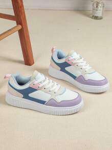 Neue Sportschuhe für Herren 2025 weiß & lila im Patchworkdesign, atmungsaktive kontrastfarbige Mesh Lässig Sneaker, geeignet für alle Jahreszeiten, Pendeln, plateauexplosion Herrenmodell - Verschiedenfarbig - Übersicht 3