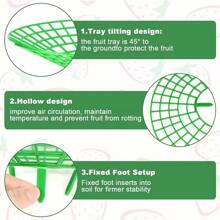 Strawberry Stands With 3 Sturdy Legs, Growing Racks, Protector Frame, Cage Holder, Mold, Rot Dirt, 5pcs 10Pcs