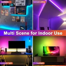 NBBUFF 3.28ft-98.4ft LED Strip Lights For Bedroom Room,With 44Key Remote, Flexible Use,Adjustable Color Flashing Speed,6 DIY Modes,Very Easy To Install,For Ceiling, Party Atmosphere Lights ,Festive Atmosphere Lights,Holiday Gifts