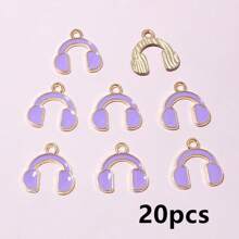 20-50pcs 15x14.5mm Enamel Cute Earphone Headphones Charms Pendant DIY Jewelry Making Accessories For Bracelet Earrings Keychains