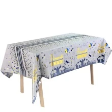 [1 Pc] 2005 Graduation Party Tablecloth, Plastic Material With Graduation Cap And Diploma Pattern Design, Suitable For College And High School Celebration Events, Graduation Party Decor - Multicolor - View 7