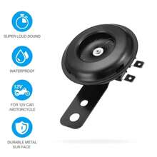 NetHong 1/2PCS HORN 12V Waterproof Loud 105dB Universal Motorcycle Car UTV ATV Boat Auto Bike - Black - View 6