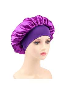 Silk Bonnet For Sleeping, Satin Hair Bonnets, Soft Elastic Band Silk Sleep Cap, Silk Hair Wrap For Curly Hair (Black Gold), Bow Decor Hair Drying Towel, Nordic Hair Drying Cap For Bathroom Absorbent Hair Towel Home Bathroom Decor Fall Decor Back To School Hair Bonnet Shower Towels For Beauty Salon, Hotel Sports, Home Essentials, Towel, Skin Care - Multicolor - View 18