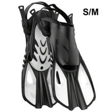 Snorkel Fins Swimming Flippers Adjustable Buckles Short Silicone Scuba Diving Shoes Open Heel Travel Size Adult Men Women - Multicolor - View 15
