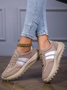 Damen Neue Kontrast Farbe Lässig Flache Reiseschuhe für den täglichen Ausgang