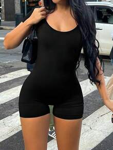 AiTyi Women's Jumpsuit, Slimming Shaping Comfortable Casual Sexy Outdoor CommuteRompers, Versatile For All Seasons - Black - View 7