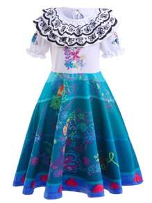Costume de représentation pour enfants, robe de cosplay anime pour spectacle, robe d'été décontractée et florale pour vacances pour filles