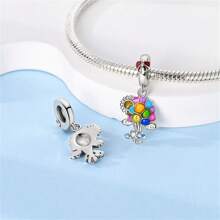 925 Sterling Silver Sunflower And Morning Glory Charm Tulip Daisy Charm Four Leaf Clover Charm Rose Charm Flower Charm Suitable For Women Bracelet Necklace DIY Jewelry Making Charm And Daily Clothing Matching Jewelry Decoration Suitable For Girls