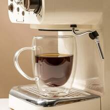 1 Cái Tên Tùy Chỉnh, Tùy Chỉnh Cá Nhân, Cốc Thủy Tinh Chịu Nhiệt Hai Lớp Chịu Nhiệt Có Nắp Quai Cầm, Cốc Nước Cách Nhiệt, Cốc, Cốc Nước Ép Sữa Cà Phê - trong suốt - Xem 8