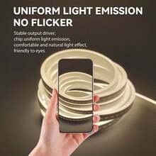 1pc LED Warm White & White Flexible Neon Light Strip (39.3-196.8 Inch), 5V Low Voltage USB Powered, Touch Control Lighting, Suitable For Indoor Decoration, Outdoor Decor, Event Venues - Warm white light - View 4