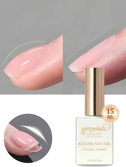15ML Clear Building Nail Gel Nail Polish For Strengthener Gel Extension Gel Base Coat In A Bottle Soak Off Uv Led Gel Nail Extension