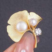 1pc Fashionable & Exquisite Rhinestone Bird Pin, Floral Pearl Brooch, High-End Elegant Accessory - Various Brooches - View 8