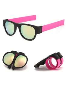 2025 Hot Selling Unisex High Quality Fashion Colorful Wristband Style Sports Eyeglasses, Flexible Wrist Folding Outdoor Sports Glasses For Summer Beach Vacation,Outdoor,Travel - Multicolor - View 3