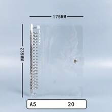 CENS Carpeta de anillas transparente A4/B5/A5/A6/A7 con botón de clip de PVC, colaboración de marca, fabricante original para almacenamiento y organización en oficina, hogar y escuela, organizador de presupuesto y dinero, portada de carpeta resistente para uso intensivo en negocios/oficina y escuela/estudiantes