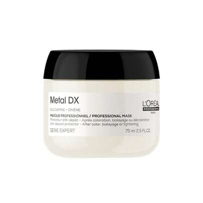L'Oreal [Mini] Metal DX Professional Hair Mask 75ml | Deep Nourishing Care | Protects Hair Color, Prevents Damage, Nourishes Hair | Suitable For Dry, Damaged Hair | Sulfate-Free [Random Packaging (2 Styles)]