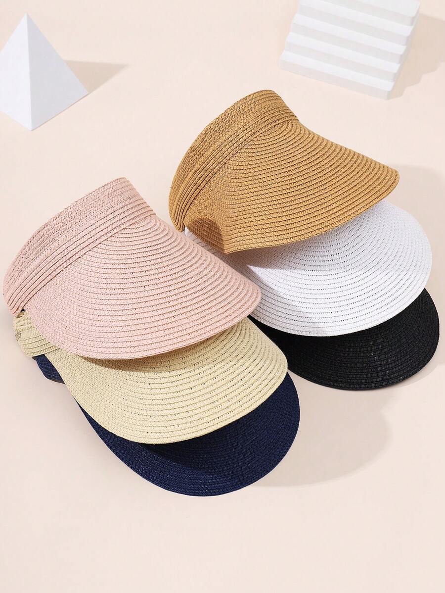 Women's Straw Sun Hat, Wide Brim Rollable & Foldable, Summer Beach Hat